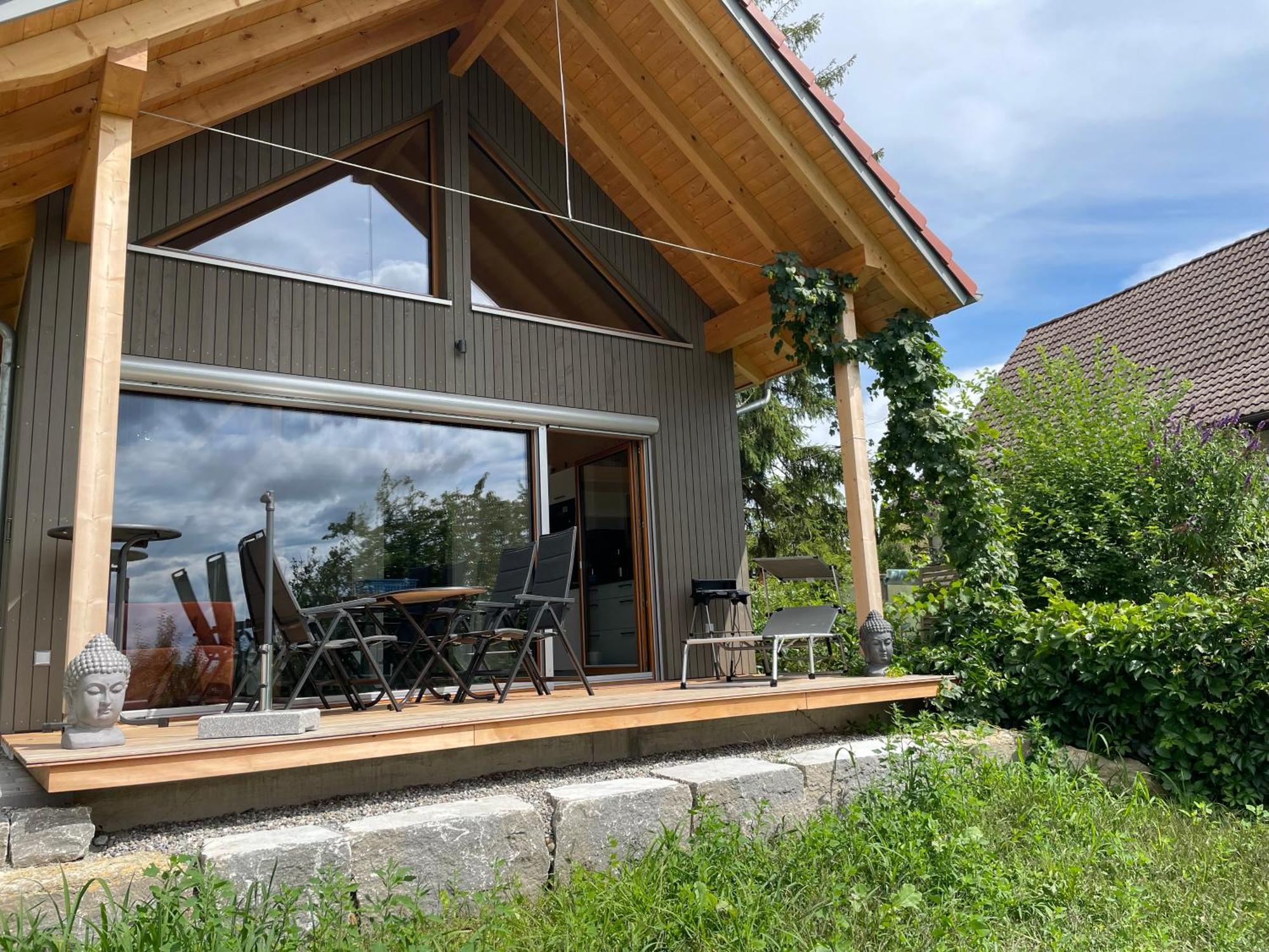 Zweistoeckiges Natur-Holzhaus Mit Berg- & Seesicht Horgenzell Eksteriør bilde